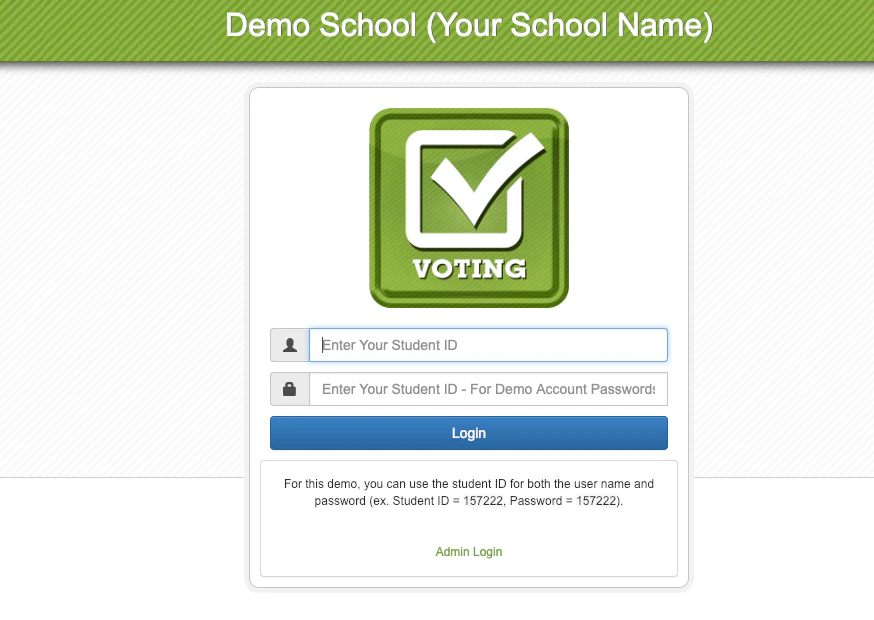 screenshot of Voting 4 Schools